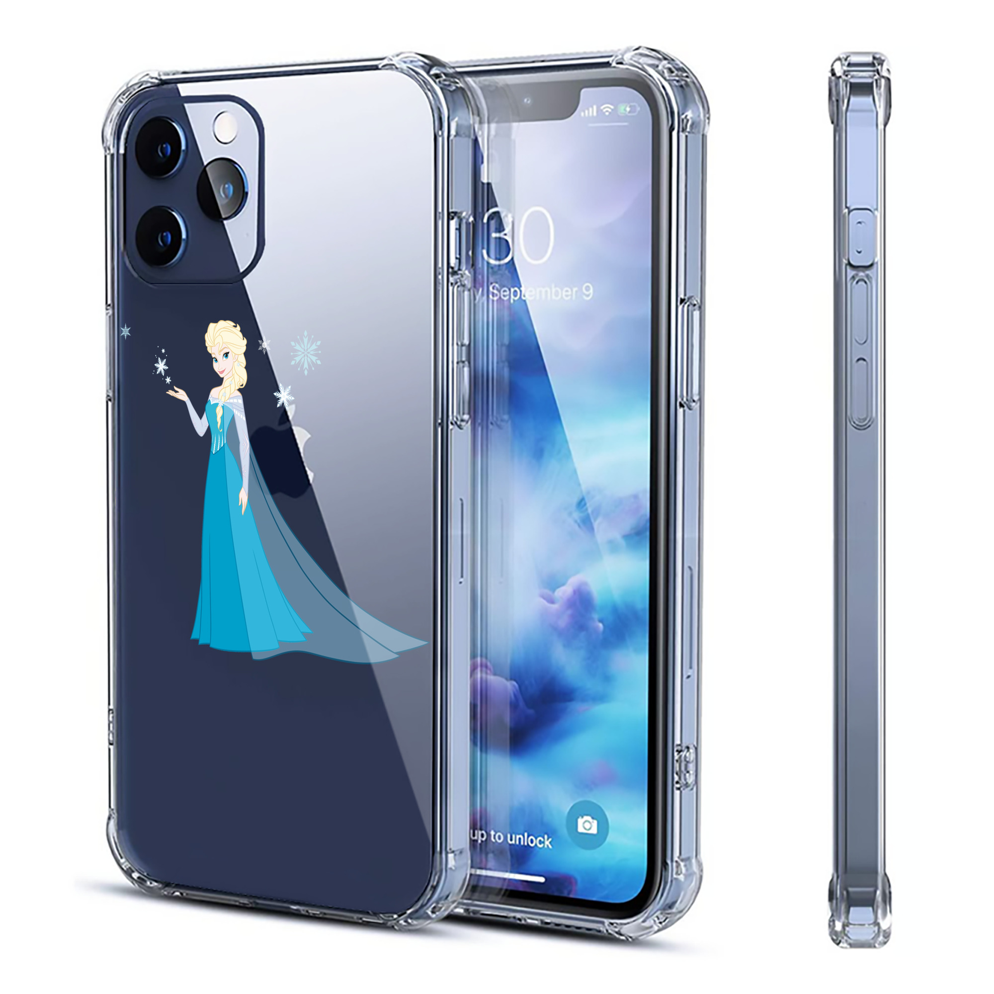 （画像用） アナと雪の女王 アンナ エルサ Frozen Anna Elsa 【iPhone 12シリーズ対応】透明スマホケース（クリアソフトケース）